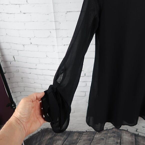 SPEECHLESS BLACK LONG SLEEVE ROUND NECK SHIFT DRESS SIZE SMALL NWT - Picture 8 of 12